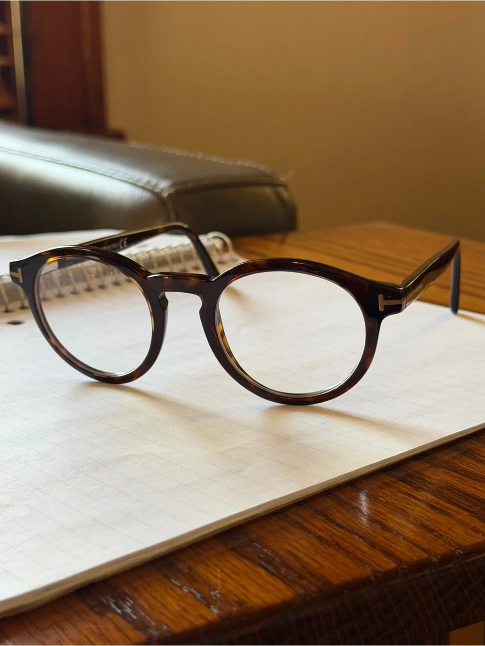 Tom Ford TF5529-B Round Tortoise shell Eye Glasses